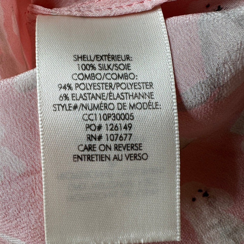Alice + Olivia Willa Pink Poodle Dog Print Silk Blouse Shirt M Medium - Picture 7 of 10